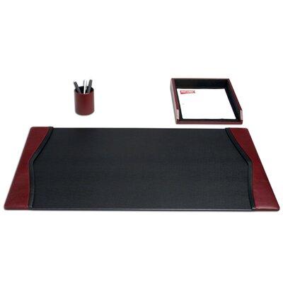 Dacasso 3 Piece Desk Set Leather in Black | 34 W in | Wayfair D7037