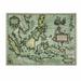 Trademark Fine Art "Map of the East Indies 1635" Framed Painting Print on Wrapped Canvas Metal in Green | 24 H x 32 W x 2 D in | Wayfair