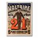Trademark Fine Art "A Voltaire, 1877" by Jules Cheret Vintage Advertisement on Wrapped Canvas Metal in Brown | 32 H x 24 W x 2 D in | Wayfair