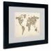 Trademark Fine Art "Ladies Shoes World Map" by Michael Thompsett Framed Graphic Art Canvas, Wood | 11 H x 14 W x 0.5 D in | Wayfair MT0290-B1114MF