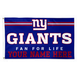 WinCraft New York Giants 3' x 5' One-Sided Deluxe Personalized Flag