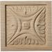 Ekena Millwork Middlesborough 3"H x 3"W x 5/8"D Small Rosette Wood in Brown | 3 H x 3 W x 0.6299 D in | Wayfair ROS03X03X00MDRW