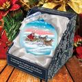 G Debrekht Holiday Splendor Northern Light Ball Ornament Glass in Blue/Red/White | 3.5 H x 3 W x 3 D in | Wayfair 73315