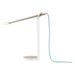 Koncept Technologies Inc Gravy 13.3" Desk Lamp Plastic/Metal/Manufactured Wood in White/Brown | 13.3 H x 5 W x 20.3 D in | Wayfair