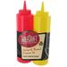 Tablecraft 2 Piece 12 Oz. Ketchup & Mustard Bottle Set Plastic in Red | 8.6 H x 2.4 W x 4.8 D in | Wayfair 112KM