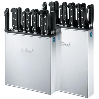 8 Slot Edlund KR699 Enclosed Stainless Steel Wall Mount Knife Rack Open Back NSF