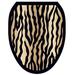 Toilet Tattoos Classic Zebra Toilet Seat Sticker, Lid Decal | 12 W x 15 D in | Wayfair TT-2000-O