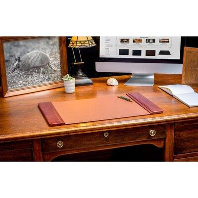 Dacasso Side-Rail Desk Pad Leather in Gray/Black |...