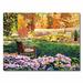 Trademark Fine Art 'Secret Garden Chair' by David Lloyd Glover Framed Painting Print on Wrapped Canvas in Green/Orange/Pink | Wayfair