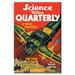 Buyenlarge Science Fiction Quarterly: Rocket Man Attacks Vintage Advertisement on Wrapped Canvas in Green/Red/Yellow | Wayfair 0-587-03029-1C2030