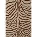 Brown 96 x 60 x 0.5 in Indoor Area Rug - Acura Rugs Contempo Animal Print Handmade Tufted Wool Beige/Area Rug Wool | 96 H x 60 W x 0.5 D in | Wayfair