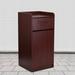 Flash Furniture Sony 36 Gallon Commercial Grade Wood Tray Top Trash Receptacle Wood in Brown | 46 H x 22 W x 21.75 D in | Wayfair