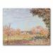 Trademark Fine Art "September Morning" by Alfred Sisley Painting Print on Canvas in Blue/Green/Orange | 18 H x 24 W x 2 D in | Wayfair
