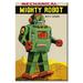 Buyenlarge Mechanical Mighty Robot Vintage Advertisement on Wrapped Canvas in Green | 30 H x 20 W x 1.5 D in | Wayfair 0-587-24919-6C2030