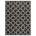 Black/White 24 x 0.25 in Area Rug - Safavieh Courtyard Black/Beige Outdoor Rug | 24 W x 0.25 D in | Wayfair CY6925-266-2