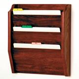 Wooden Mallet Three Pocket Wall Mount File Holder Wood in Brown | 24 H x 17 W x 3.75 D in | Wayfair CH17-3MO