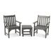 POLYWOOD® Vineyard 3 Piece Seating Group Plastic | Outdoor Furniture | Wayfair PWS142-1-GY