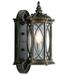 Fine Art Handcrafted Lighting Warwickshire Outdoor Wall Lantern Glass/Metal in Black | 16 H x 7 W x 8 D in | Wayfair 612681ST