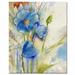 Trademark Fine Art 'Magical Blue Poppy' by Sheila Golden Painting Print on Canvas in Blue/Green | 19 H x 14 W x 2 D in | Wayfair SG083-C1419GG