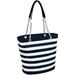 Picnic at Ascot Stripe Tote Cooler in Blue | 13 H x 15.5 W x 6.5 D in | Wayfair 422-BS