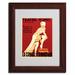 Trademark Fine Art "Teatre Comic de Barcelona" Framed Vintage Advertisement Canvas, Wood in Red | 14 H x 11 W x 0.5 D in | Wayfair V5004-W1114MF