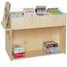 Wood Designs Contender Mobile Book Organizer Wood in Brown/White | 23.75 H x 46.75 W x 24 D in | Wayfair C74400