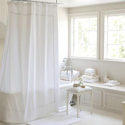 Amelie Embroidered Shower Curtain - White, 84