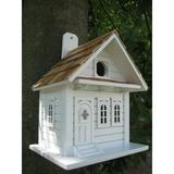 Home Bazaar Fledgling Series Shotgun Cottage 10 in x 8 in x 6 in Birdhouse Wood in White | 10 H x 8 W x 6 D in | Wayfair HB-9029WS