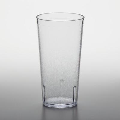 GET 6620-1-CL 20 oz. Clear Customizable SAN Plastic Pebbled Tumbler - 72/Case