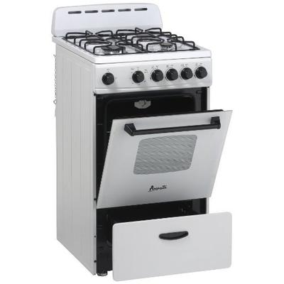 Avanti 120V 20" W Gas Range With Automatic Electronic Ignition (GR2011CW)