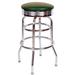 Richardson Seating Retro Home Swivel 30" Bar Stool Upholstered/Metal in Green | 30 H x 16.75 W x 16.75 D in | Wayfair 1971GRN