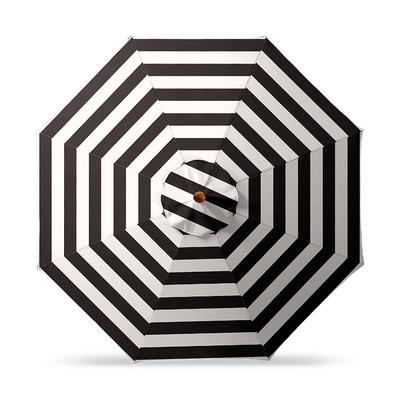 11' Round Outdoor Market Umbrella - Resort Stripe Gingko, Bronze - Frontgate