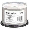 Verbatim DVD-R 8x Double Layer Wide Thermal Printable 8.5GB, DataLifePlus, 50er Pack Spindel, DVD Rohlinge thermal bedruckbar, 8-fache Brenngeschwindigkeit, DVD-R printable, DVD leer
