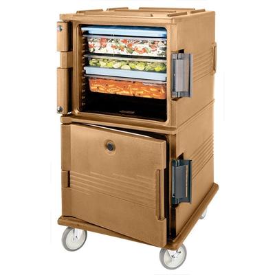 Cambro Ultra Camcart Insulated Food Pan Carrier With Heavy Duty Casters (UPC1600) - Coffee Beige
