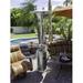 Arlmont & Co. Metts Tall 41,000 BTU Propane Patio Heater, Stainless Steel in Gray | 87 H x 33.5 W x 33.5 D in | Wayfair