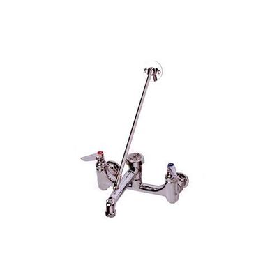 T&S Brass B-0665-BSTP Wall Mount Polished Chrome Service Sink Faucet w/ Stops