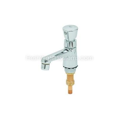T&S Brass B-0712 Deck Mount Single Hole Metering Faucet w/ Single Push Button Handle