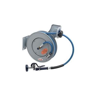 T&S Brass B-7232-01 Open Epoxy Coated Steel Hose Reel with Spray Valve 3/8 ID x 35ft HD Hose