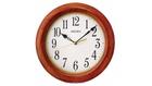 Seiko Wall Clock - Brown Wooden Case with White Dial QXA522BLH