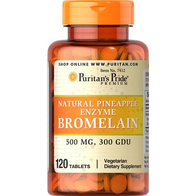 Puritan's Pride 2 Pack of Bromelain 500 mg 600 GDU/gram-120-Tablets