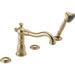 Delta Victorian Deck Mounted Roman Tub Faucet Trim w/ Handshower in Yellow/Brown | 7.52 H in | Wayfair T4755-CZLHP