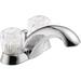 Delta Classic Centerset Bathroom Faucet w/ Clear Knob Handles Metal Pop-Up Drain in Gray | Wayfair 2522LF-MPU