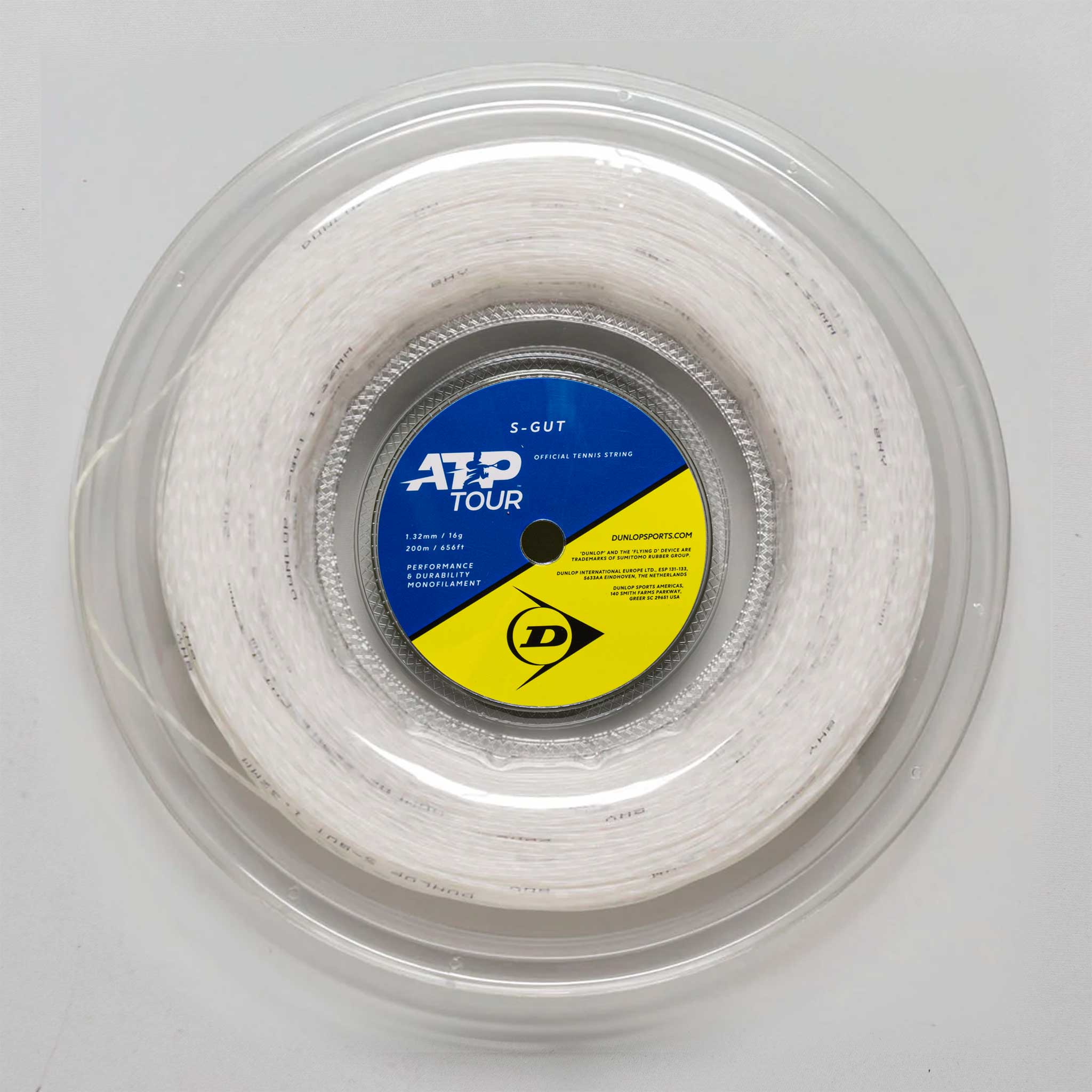 Dunlop S-Gut 16 660' Reel Tennis String Reels White