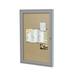 Ghent 1 Door Enclosed Vinyl Bulletin Board w/ Satin Frame Vinyl/Metal in Gray | 24 H x 2 D in | Wayfair PA12418VX-181