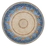 KNF Caribbean Sea Mosaic Table Collection - Oval Coffee Table, Espresso, 54" x 32" - Frontgate