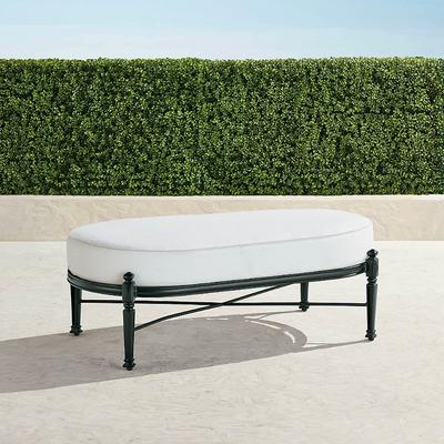 Carlisle Oversized Cuddle Lounge Ottoman with Cushions in Onyx Aluminum - Standard, Rain Brick - Frontgate