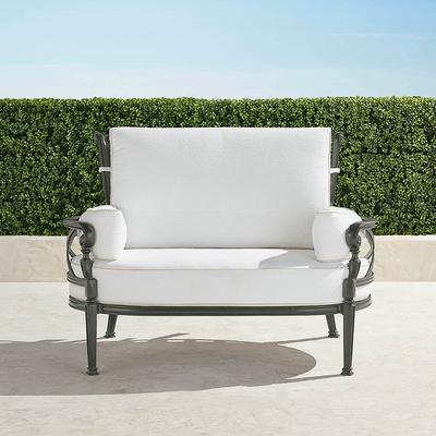 Carlisle Oversized Cuddle Lounge with Cushions in Slate Aluminum - Standard, Rain Sand - Frontgate