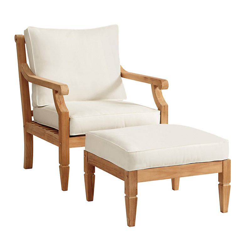 Madison Lounge Chair & Ottoman with 1 Chair Cushion Set and 1 Ottoman Cushion - Ballard Designs