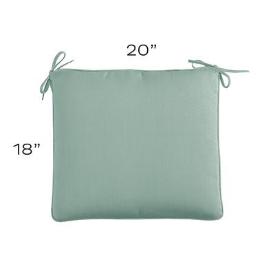 Replacement Chair Cushion - 20x18 - Knife Edge, Canvas Navy Sunbrella - Ballard Designs