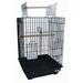 YML Open Top Small Parrot Bird Cage w/ Stand Steel in Gray | 55.5 H x 18 W x 18 D in | Wayfair 5984_4814BLK